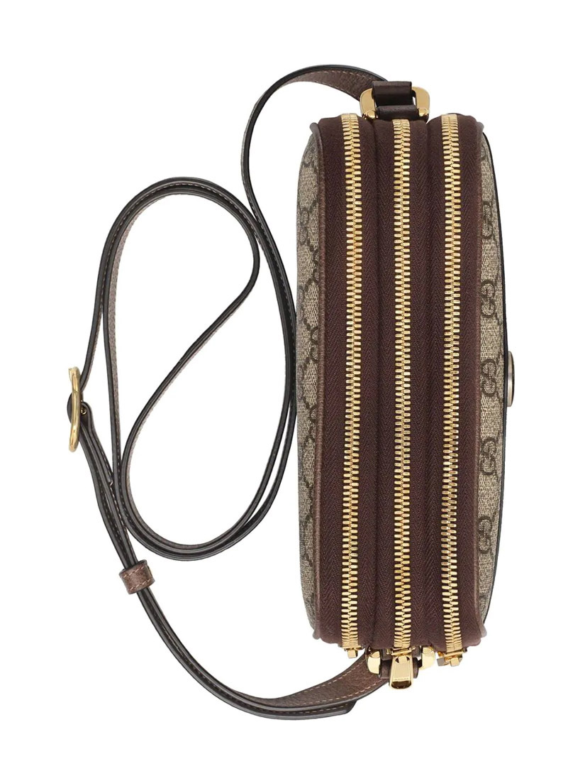 Gucci Ophidia Mini Gg Shoulder Bag In Brown