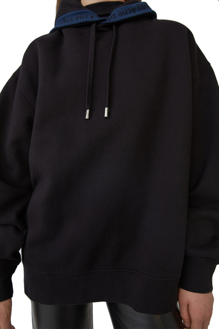 Acne Studios Black Silhouette Hoodie In Black