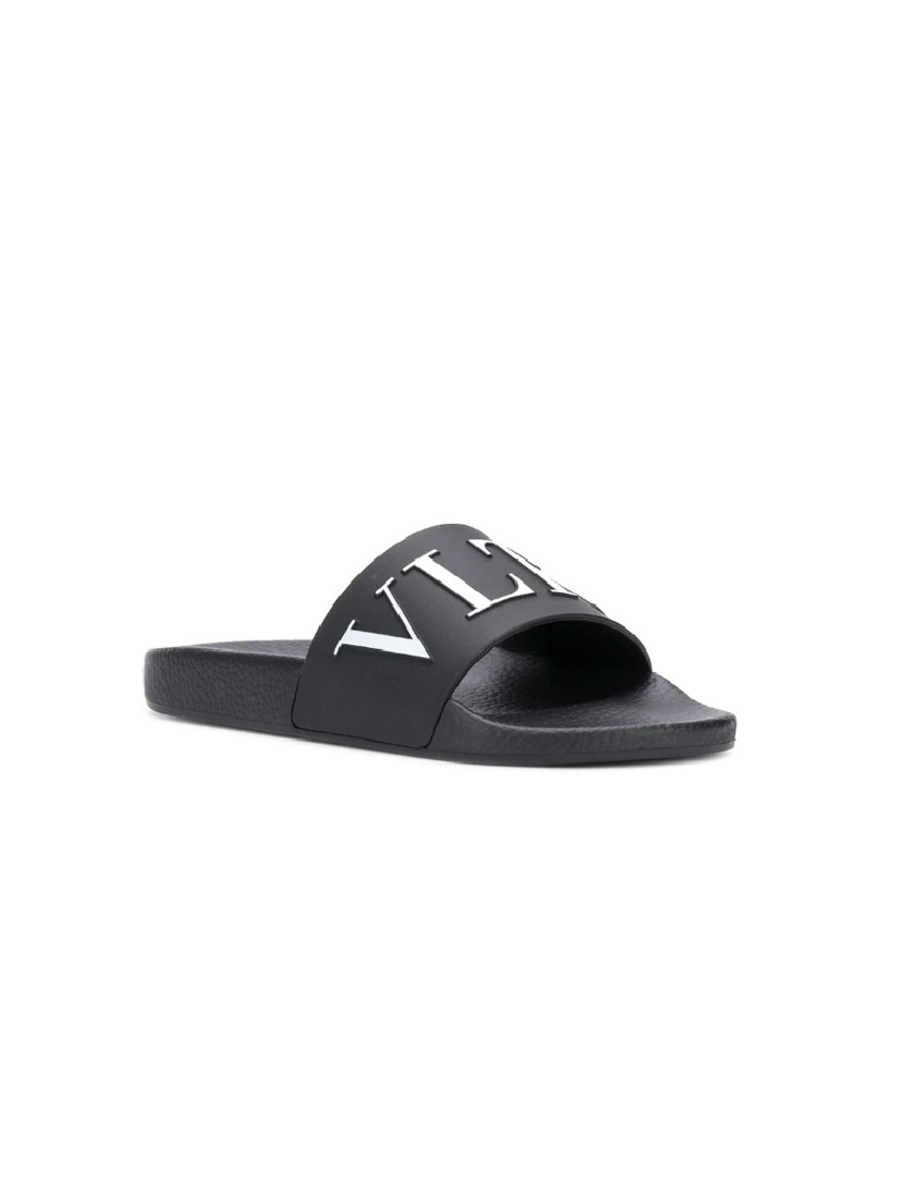 Valentino Vltn Slippers In Black