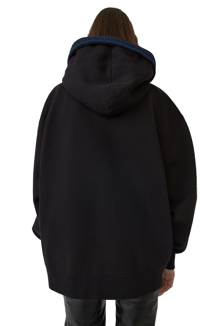 Acne Studios Black Silhouette Hoodie In Black