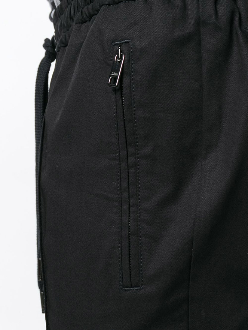 Dolce & Gabbana Virgin Wool Trouser With Drawstring In Black