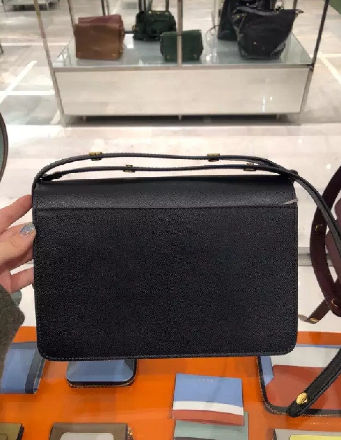 Marni Trunk Shoulder Bag In Black