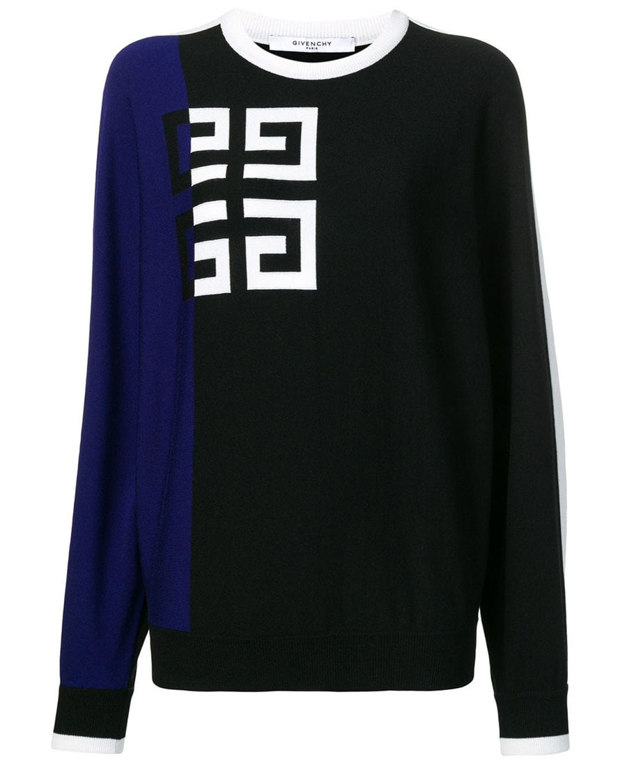Givenchy Wool Blended Logo Pullover In White