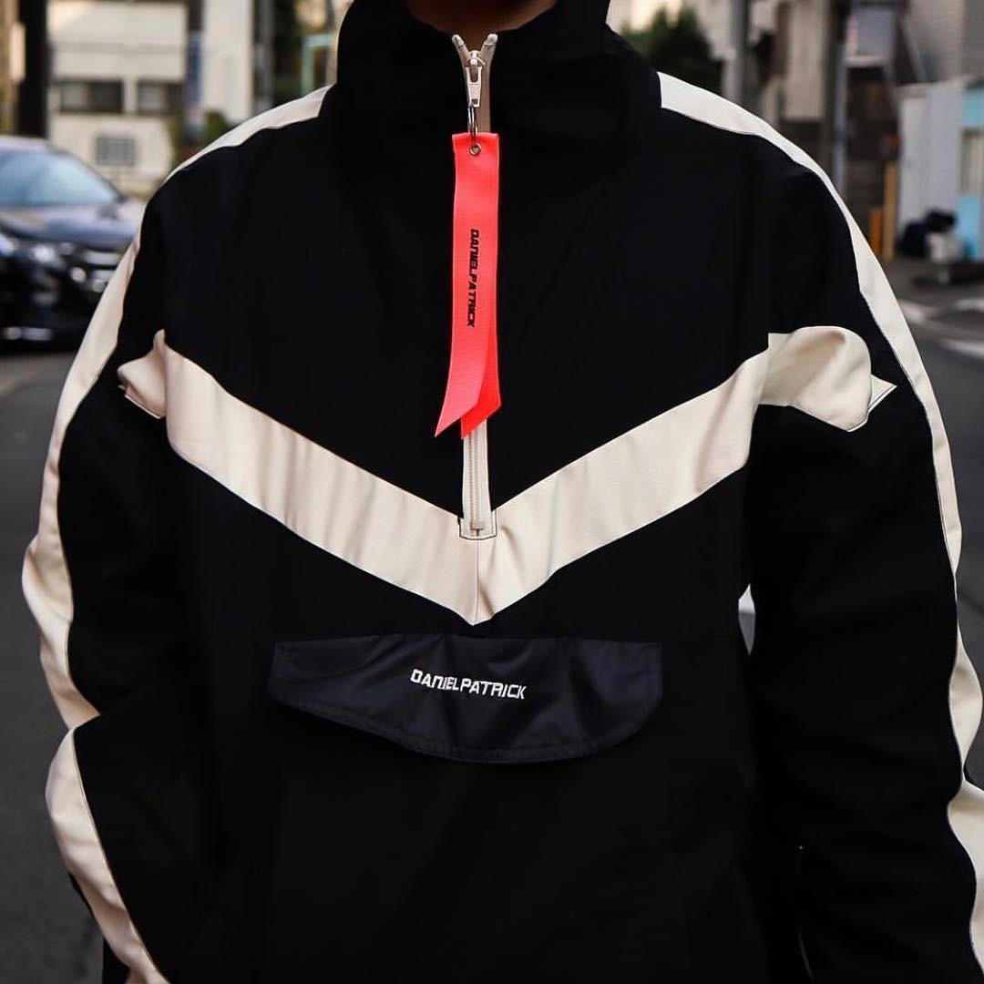 Daniel Patrick Striped Trimmed Casual Jacket In Black