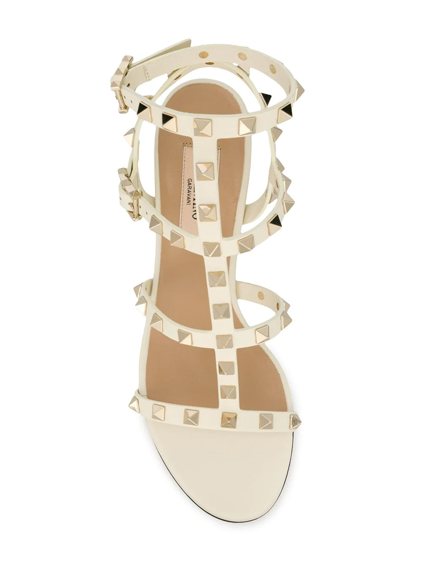 Valentino Rockstud 60mm Sandals In Nude