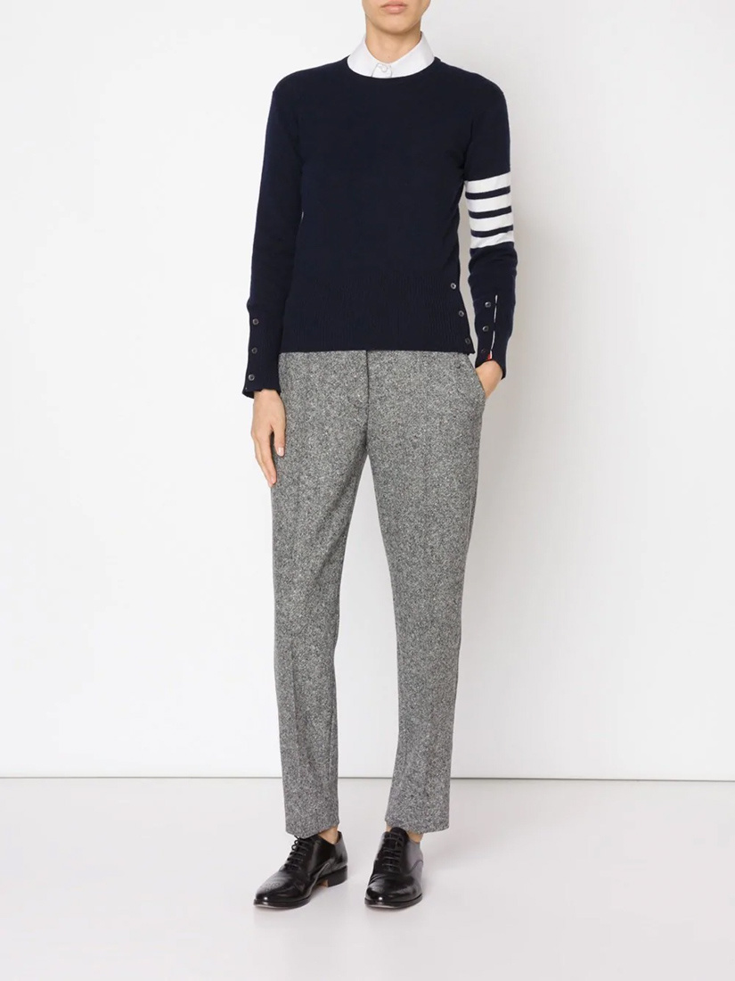 Thom Browne 4-bar Stripe Jumper In Black