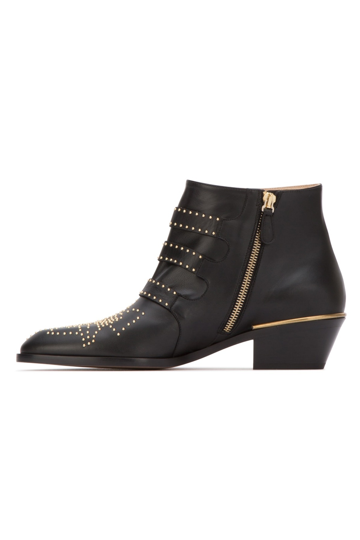 Chloé Susanna 45mm Studded Ankle Boots In Black