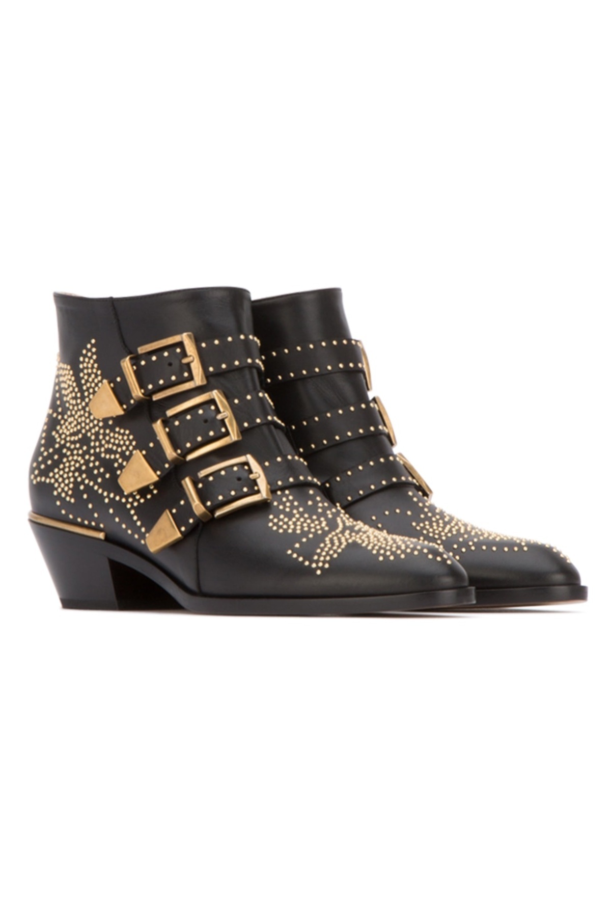 Chloé Susanna 45mm Studded Ankle Boots In Black