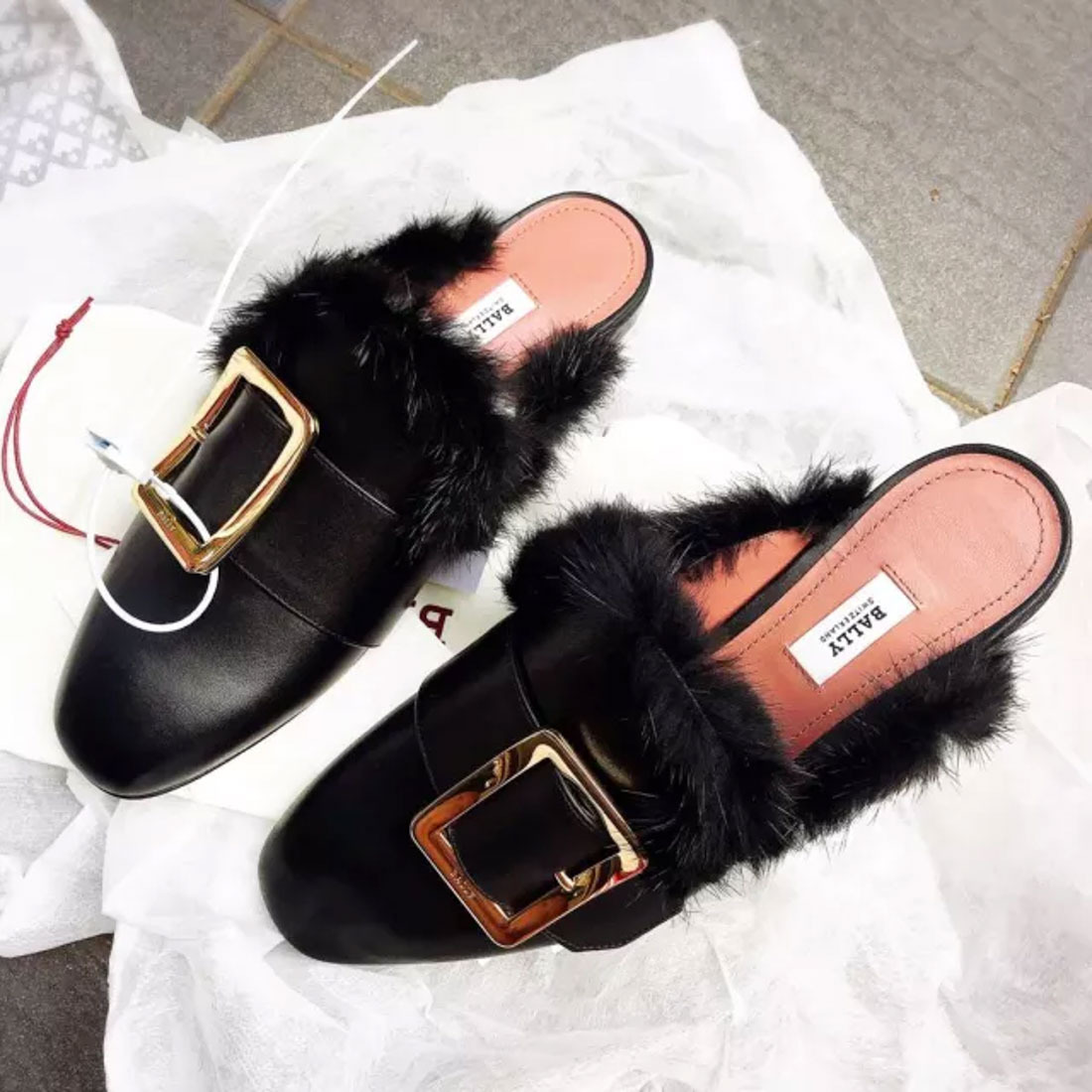 Shop Bally Buckle Muller Shoes In Black