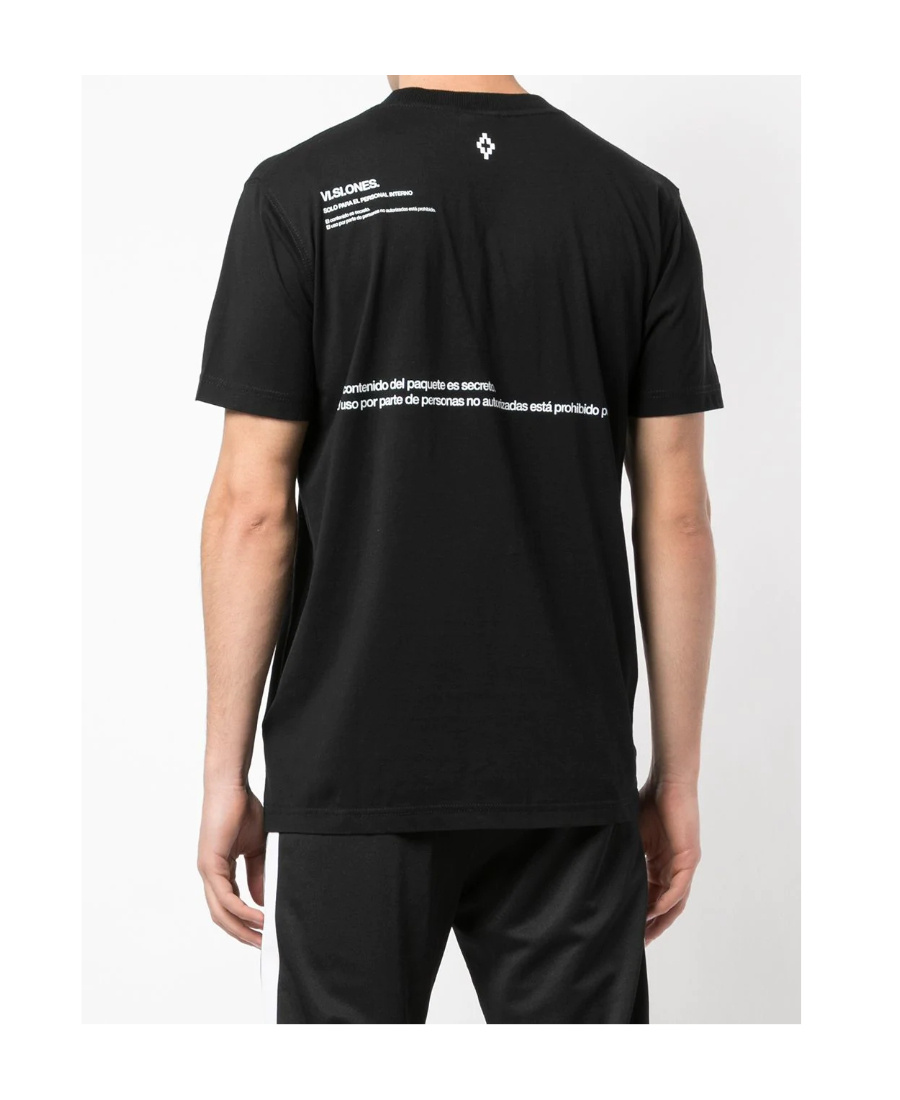 Marcelo Burlon County Of Milan Black Printed T-shirt In Black