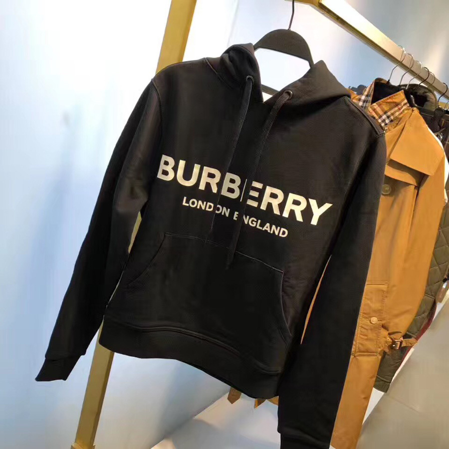 Burberry Black Cotton Sweatshirt In Black