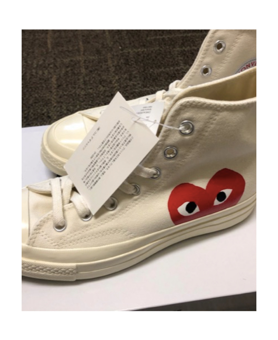 Comme Des Garçons Play X Converse X Converse Chuck Taylor Sneakers In White