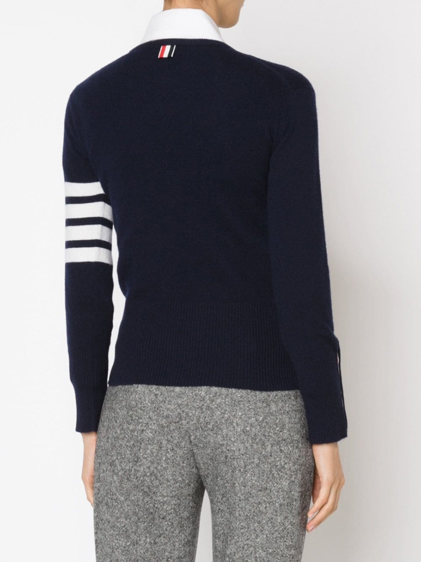 Thom Browne 4-bar Stripe Jumper In Black