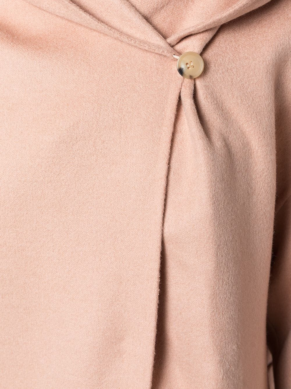 Max Mara Pink Hooded Coat With A Shawl Collar In Pink