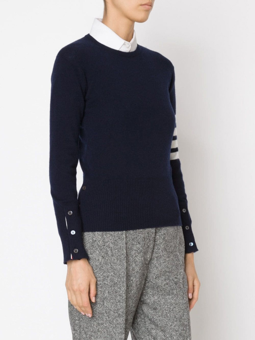 Thom Browne 4-bar Stripe Jumper In Black