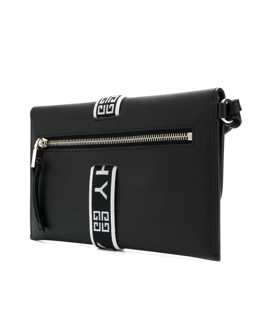 Givenchy 4g Flap Pouch With Wristlet In Black