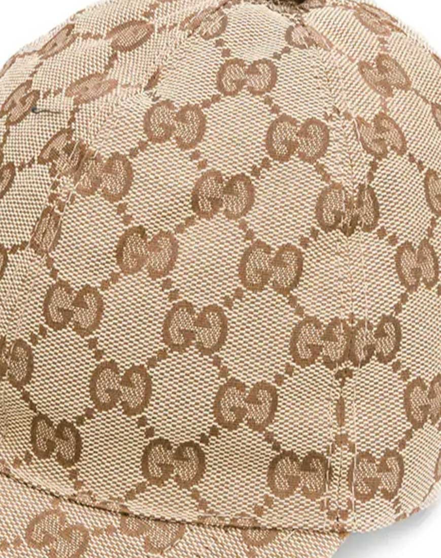 Gucci Gg Supreme Baseball Cap In Nude