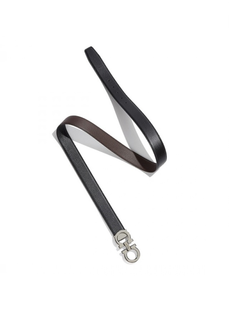 Ferragamo Double-sided Adjustable Gancini Double Buckle Belt