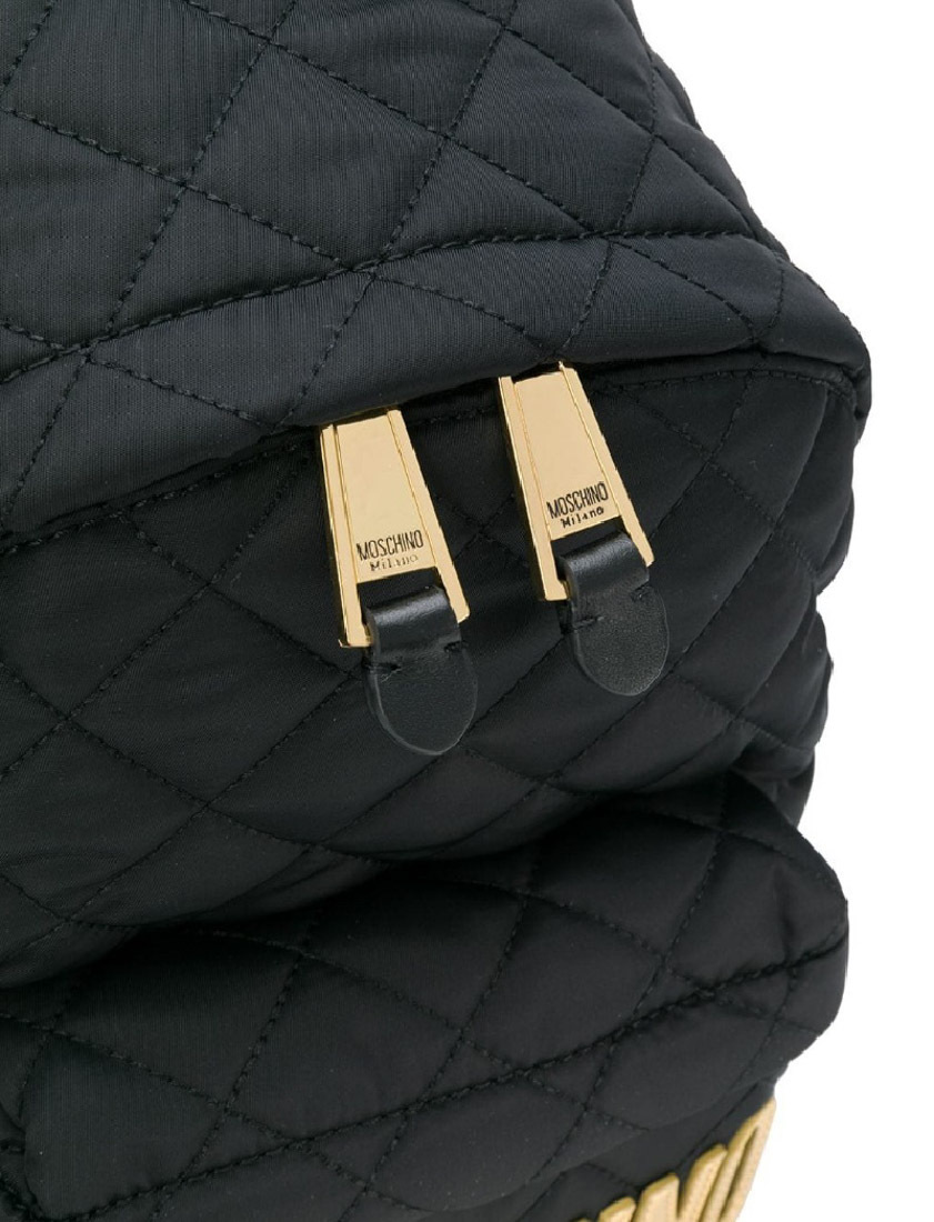 Moschino Medium Logo Backpack In Black