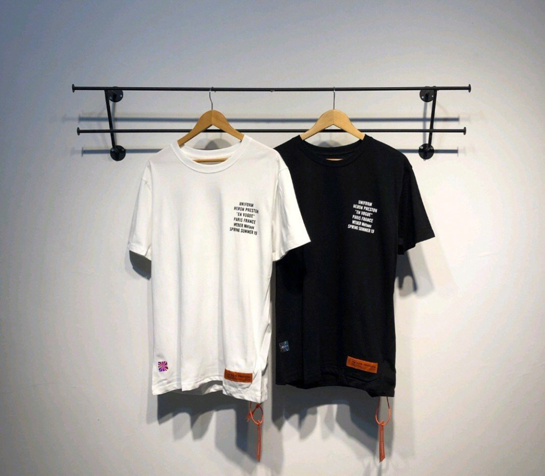 Heron Preston Black Printed T-shirt In Black
