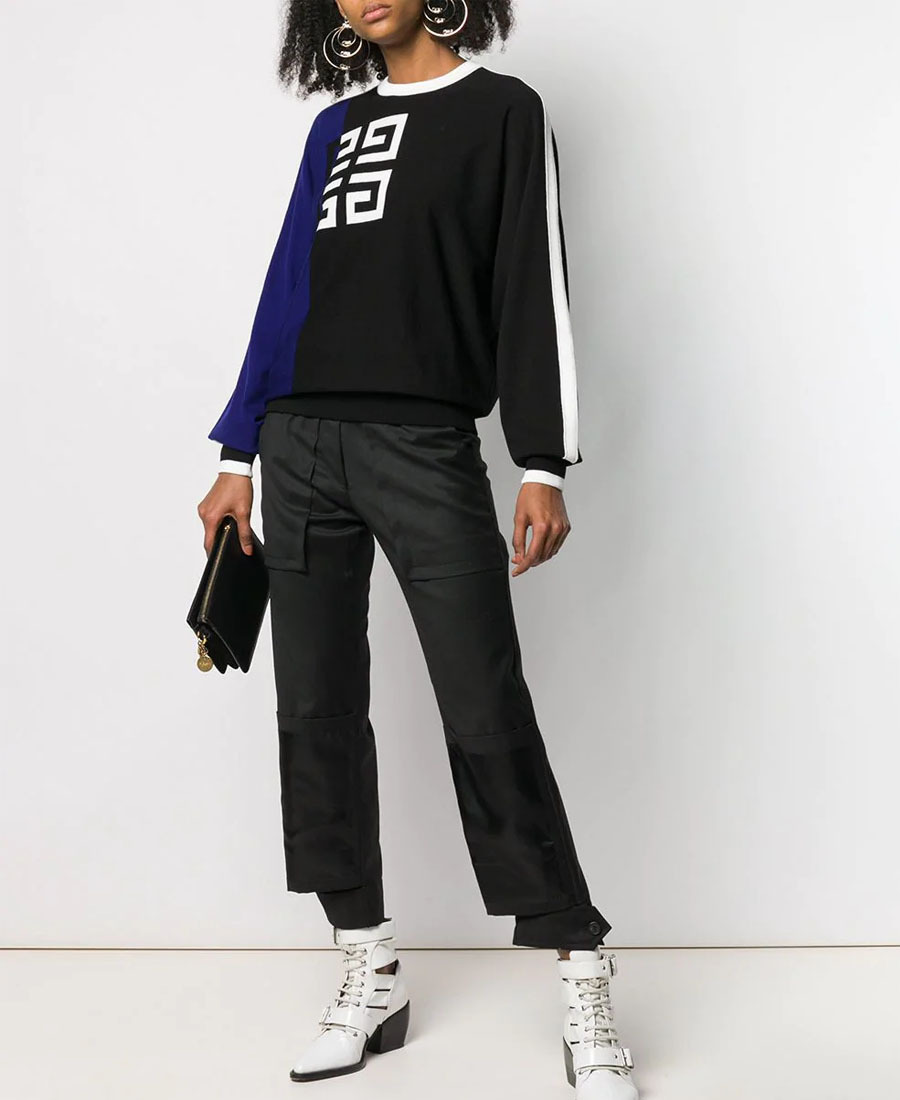 Givenchy Wool Blended Logo Pullover In White