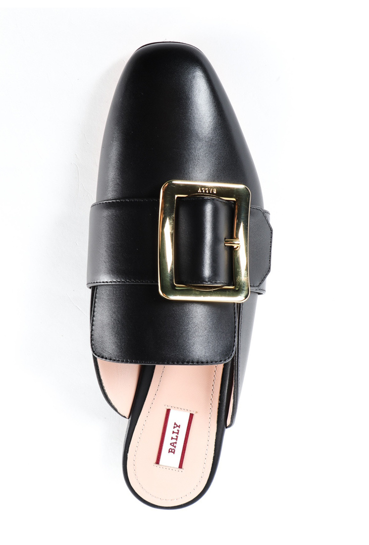 Bally Janesse Heel Muller Shoes In Black
