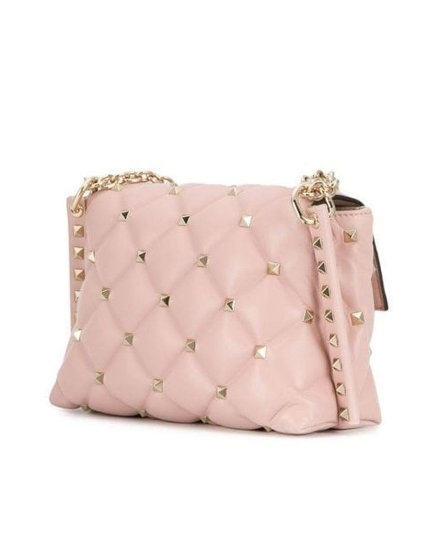 Valentino Rose Candystud Small Shoulder Bag In Nude