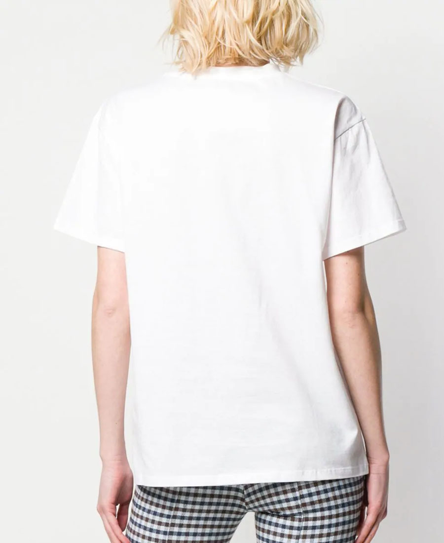 Max Mara White Cotton T-shirt With Round Neck In White