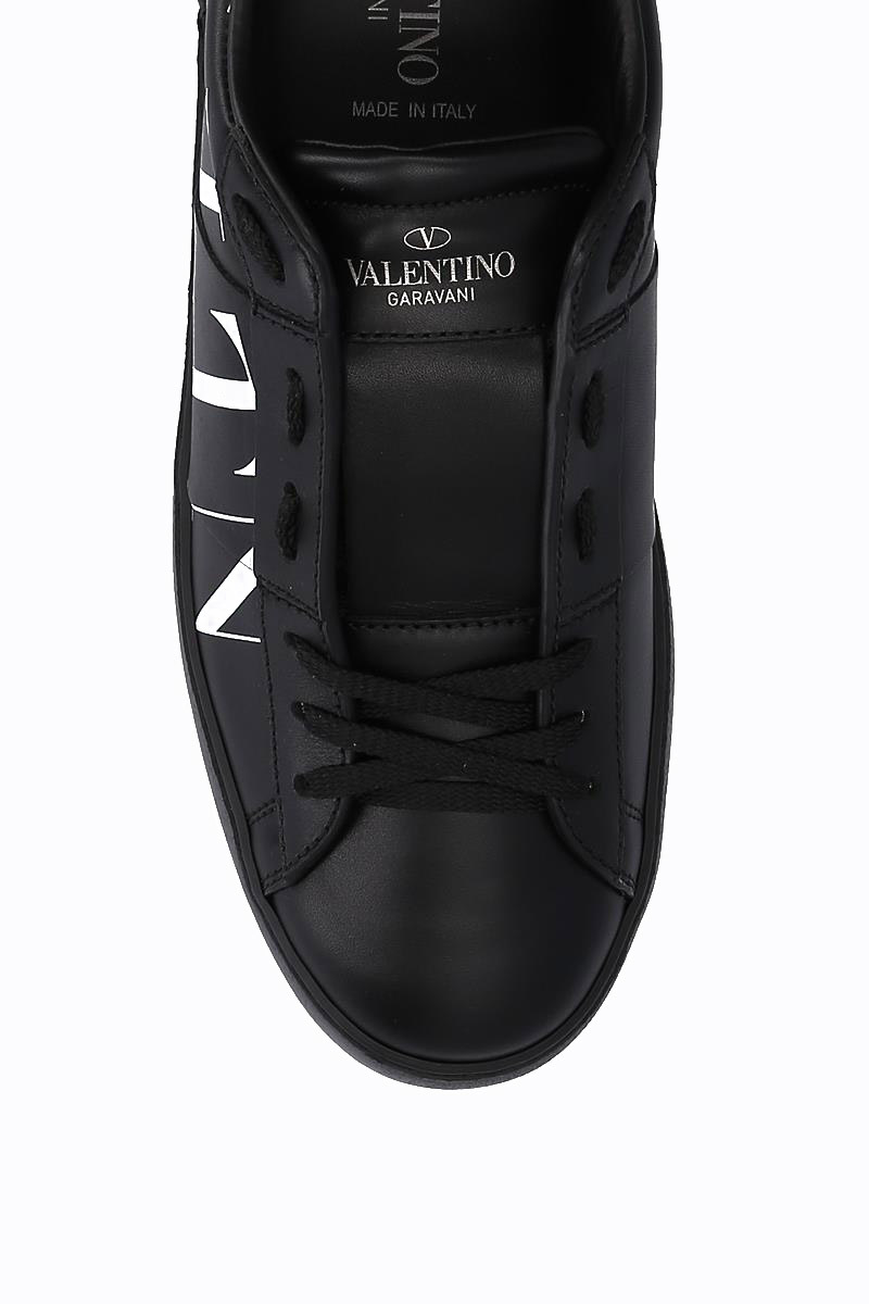 Valentino Rockstud Vltn Open Sneakers In Black