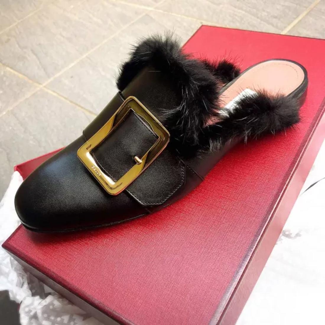 Shop Bally Buckle Muller Shoes In Black