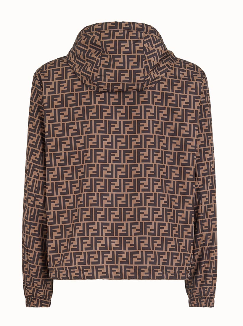 Fendi Reversible Windbreaker Jacket In Black
