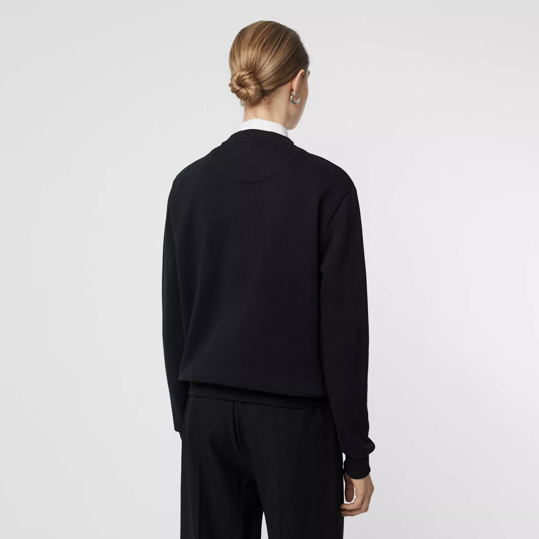 Burberry Gold And Silver Silk Pattern Sweater In Black