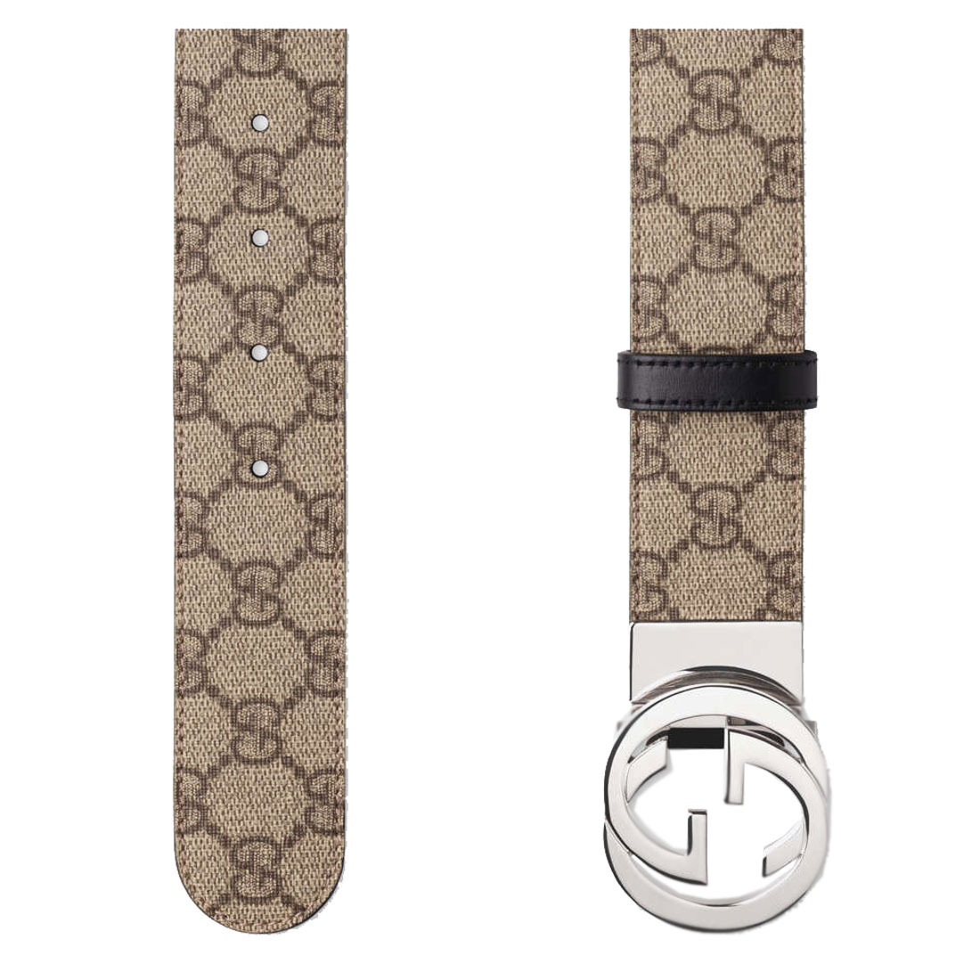 Gucci Men Gg Interlocking Reversible Belt In Nude