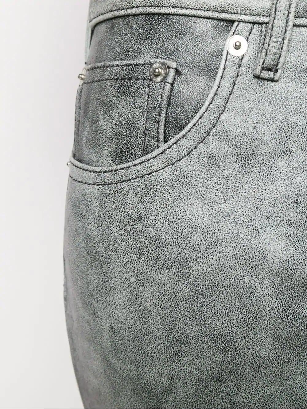 Mm6 Maison Margiela Cropped Slim-fit Trousers In Gray