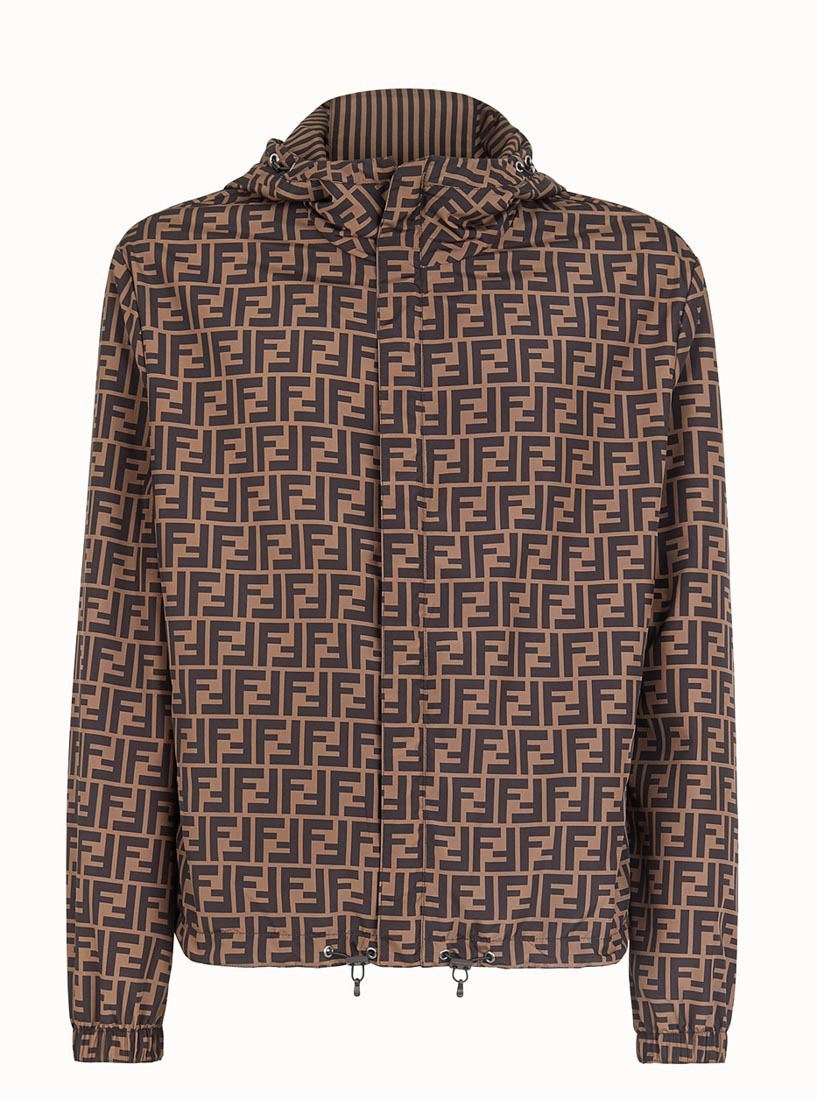 Fendi Reversible Windbreaker Jacket In Black