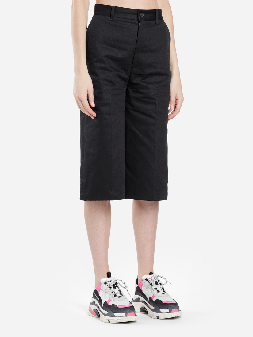 Balenciaga Straight Five-cent Pants In Black