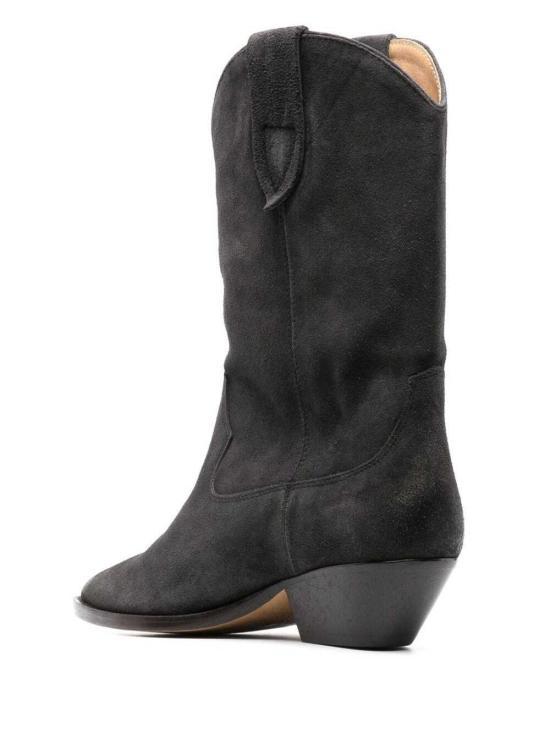 Isabel Marant Ankle Boots In Luxurious Calf Velvet Leather With Sleek Design And Quality Finish In Black