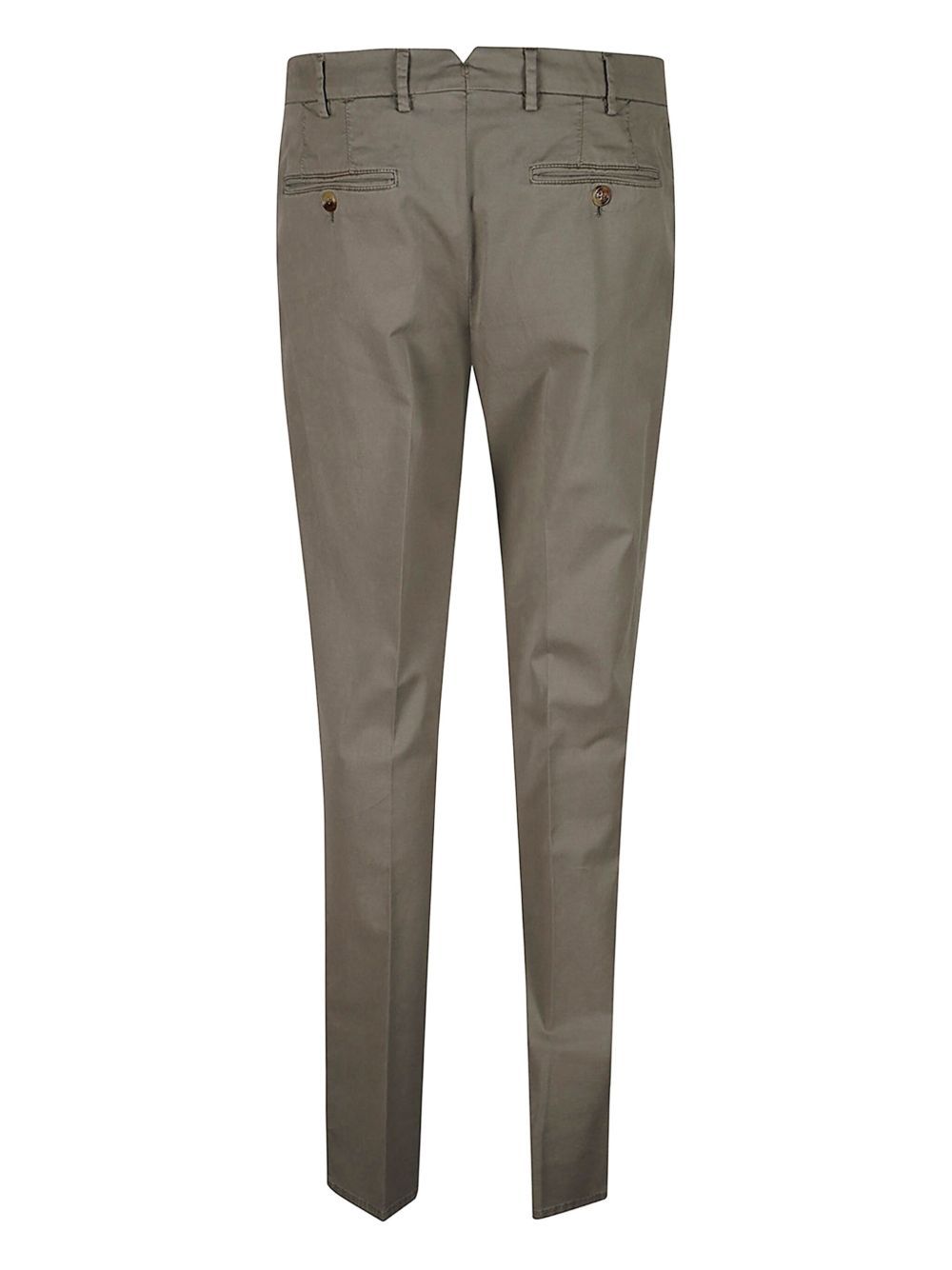 Brunello Cucinelli Straight-leg Trousers With Front And Back Pockets In Gray