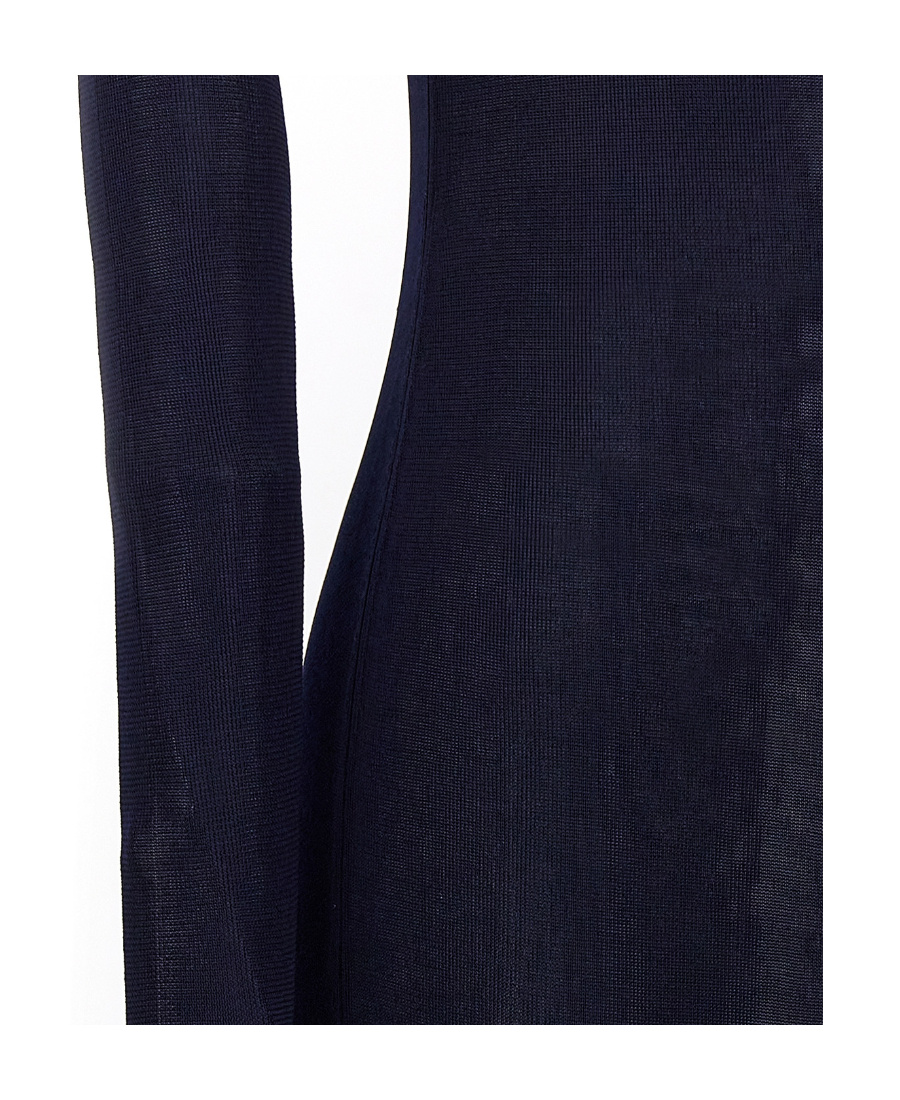 Saint Laurent Roll-neck Maxi Dress In Black