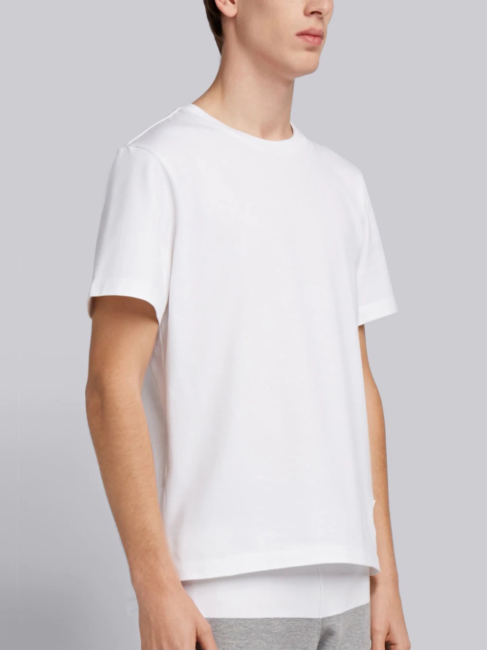 Thom Browne Jersey Relaxed Side Slit Tee Clothing In White