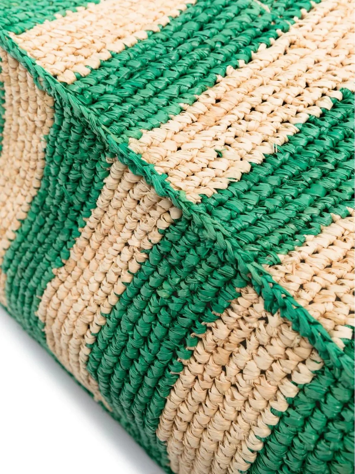 Mc2 Saint Barth Letter Knitted Handbag In Green