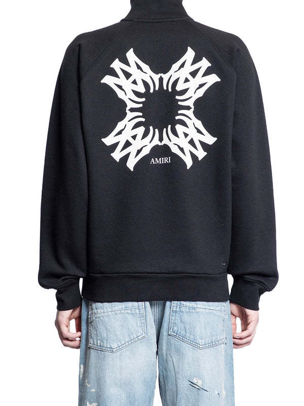 Amiri High-necked Long-sleeved Hoodie In Black
