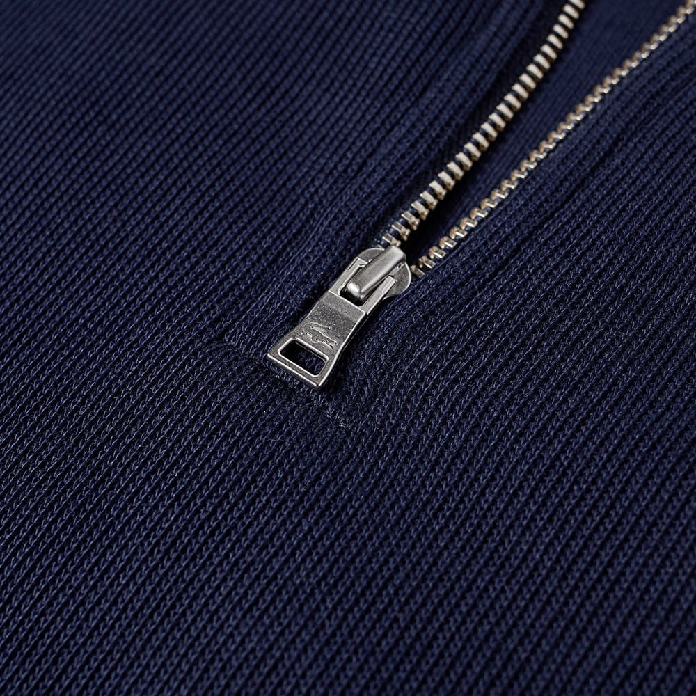 Lacoste Cotton Fleece Half Zip Pullover In Black