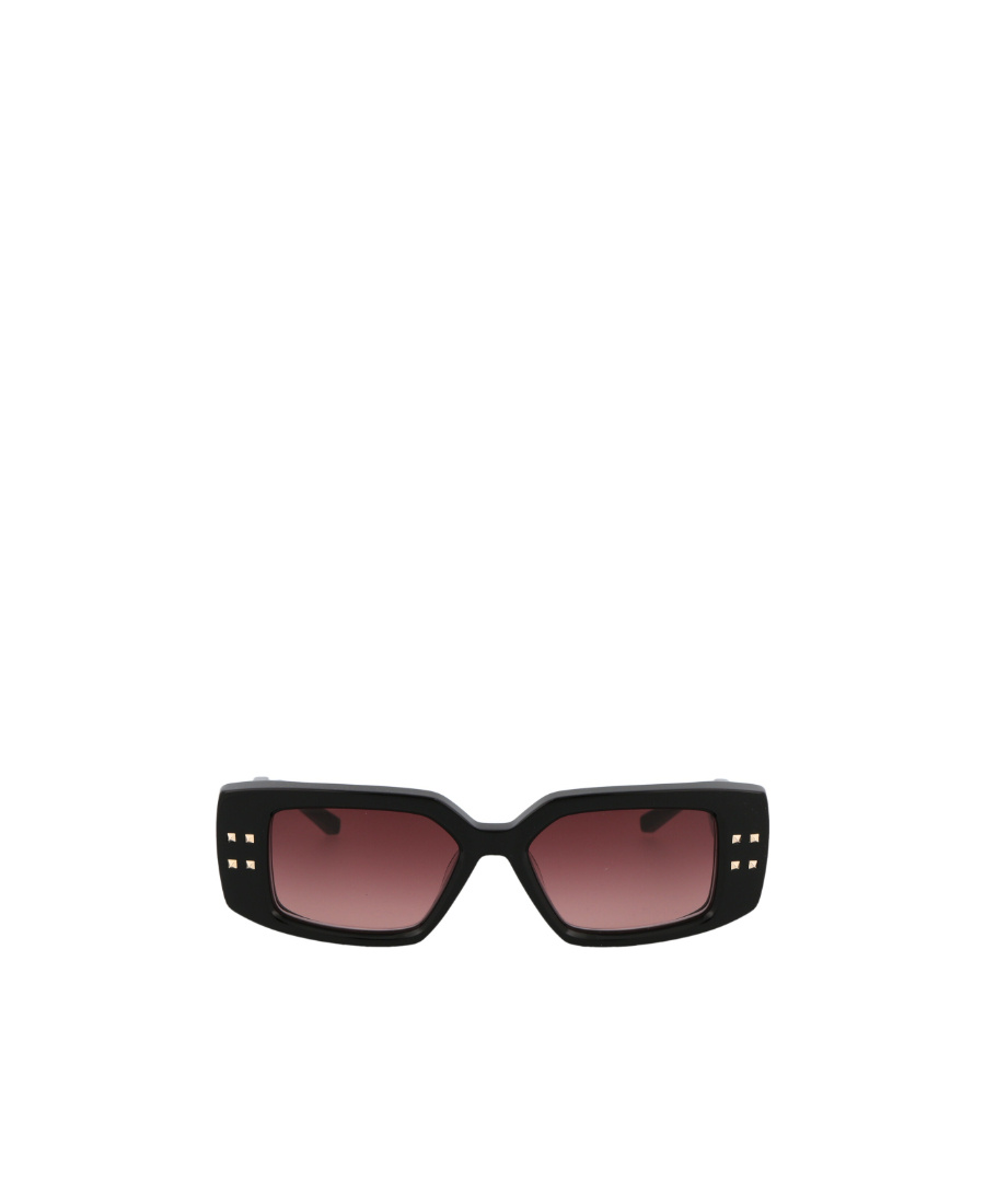 Shop Valentino Cat's Eye Frame Sunglasses In Black
