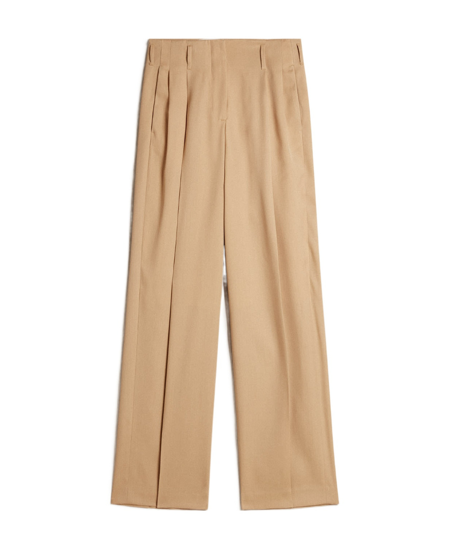 Golden Goose Womens Wool Gabardine Pants In Sand In Nude