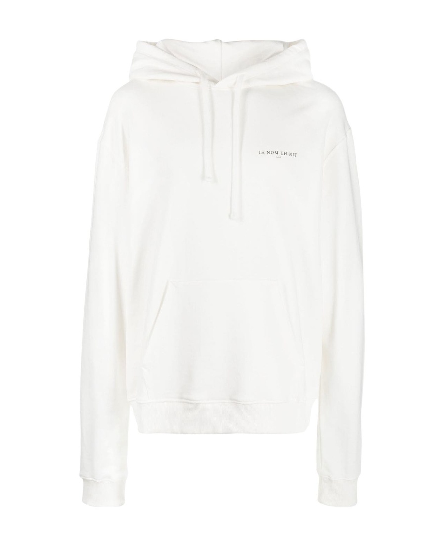 Ih Nom Uh Nit Graphic-print Cotton Hoodie In White