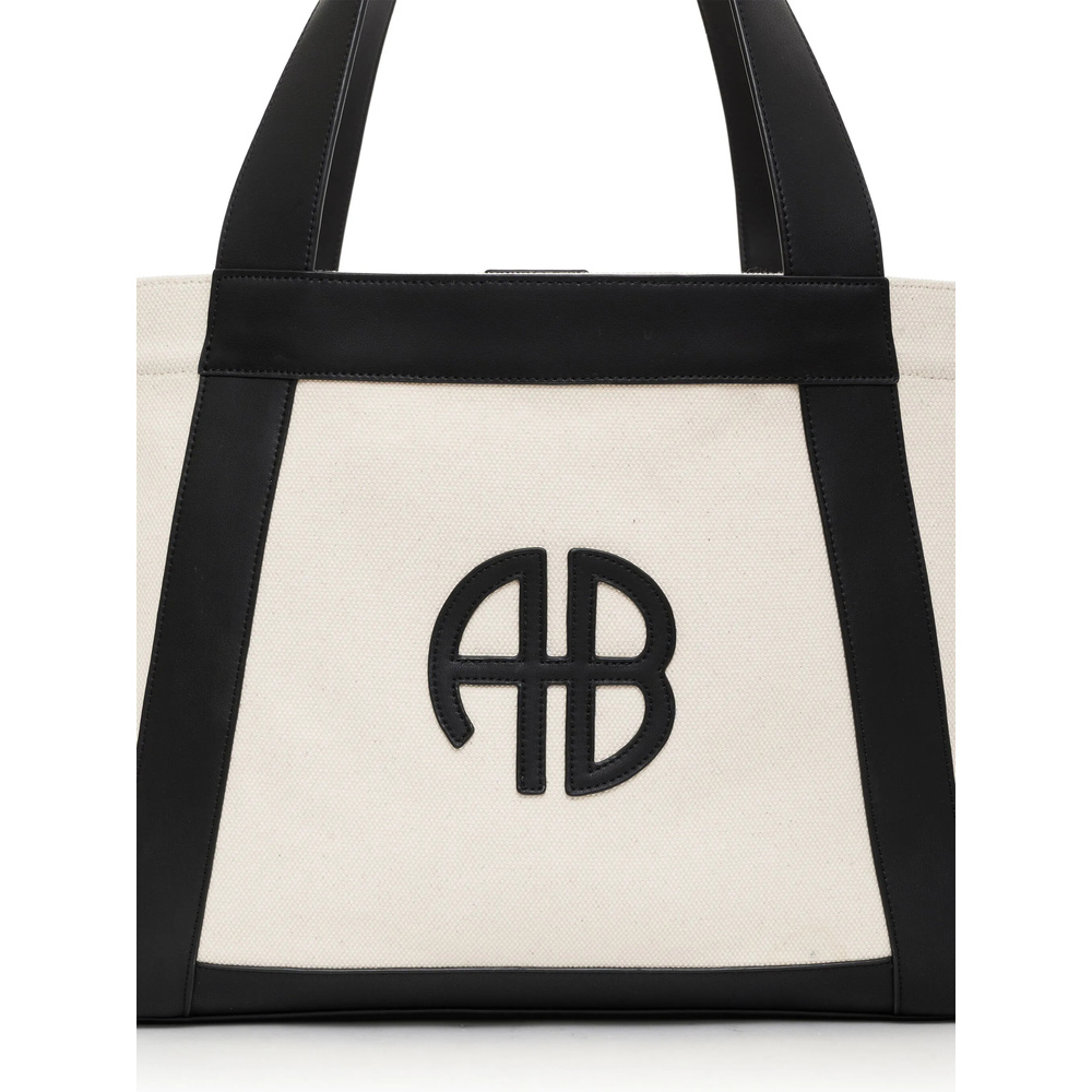 Shop Anine Bing Cara Tote Bag In White
