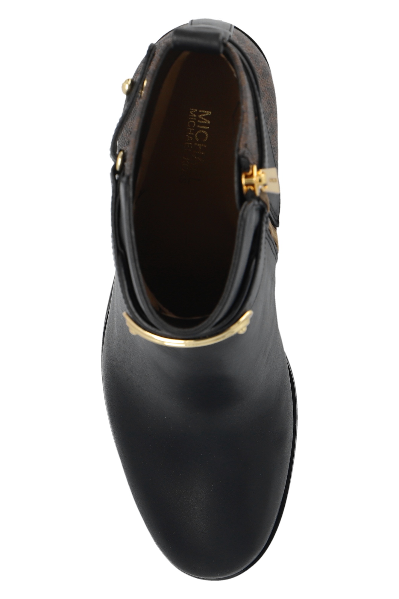 Michael Kors Darcy 90mm Monogram-print Boots In Black