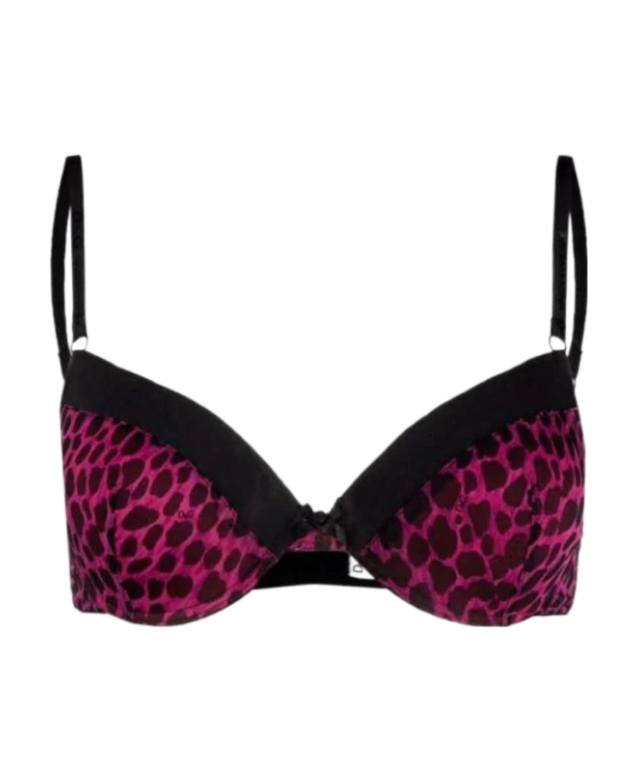 DOLCE & GABBANA LEOPARD-PRINT PADDED BRA