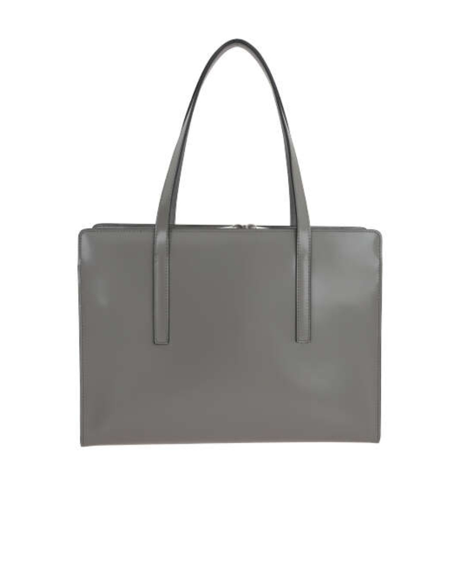 Prada Medium 1995 Re-edition Brushed Leather Tote Bag In Gray